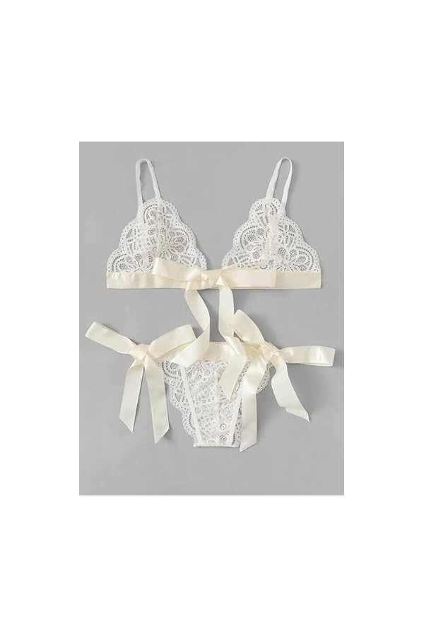 MERNEL Vêtements sexuels Lingerie Érotique Sexy Style Trois Points Grand Arc Femmes Color : 4, Size : M 