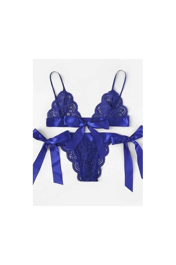 MERNEL Vêtements sexuels Lingerie Érotique Sexy Style Trois Points Grand Arc Femmes Color : 4, Size : M 