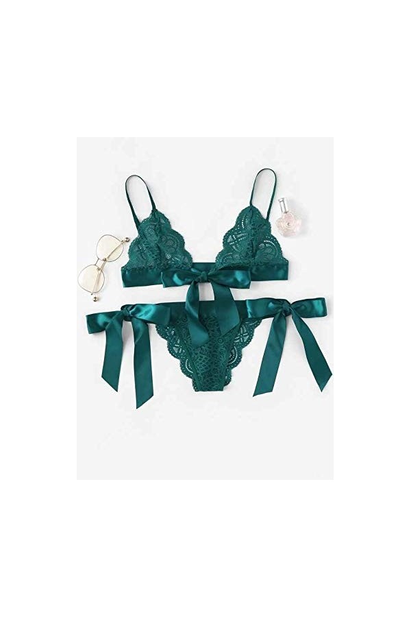 MERNEL Vêtements sexuels Lingerie Érotique Sexy Style Trois Points Grand Arc Femmes Color : 4, Size : M 