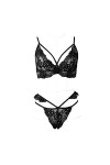 Générique Femmes Lingerie Sexy Soutien-Gorge sous-Vêtements Sexy Vêtements de Nuit Babydoll Costumes Noir XXL 