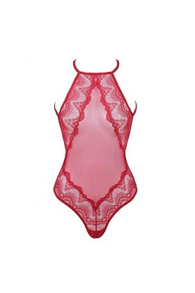 Générique Lingerie Sexy Femme Body Mesh Dos Nu Nuisettes Peacock Blauw S 