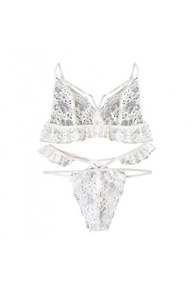 Générique Femmes Lingerie Sexy Soutien-Gorge sous-Vêtements Sexy Vêtements de Nuit Babydoll Costumes Blanc L 