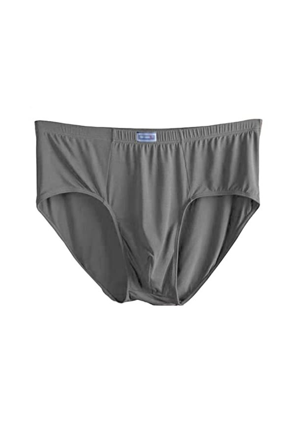 XKUN Slip Homme Hommes Fat Gars avec Taille Supplémentaire 160 Kg Taille Haute dans Les Mémoires 2 Paquets-Red,3XL