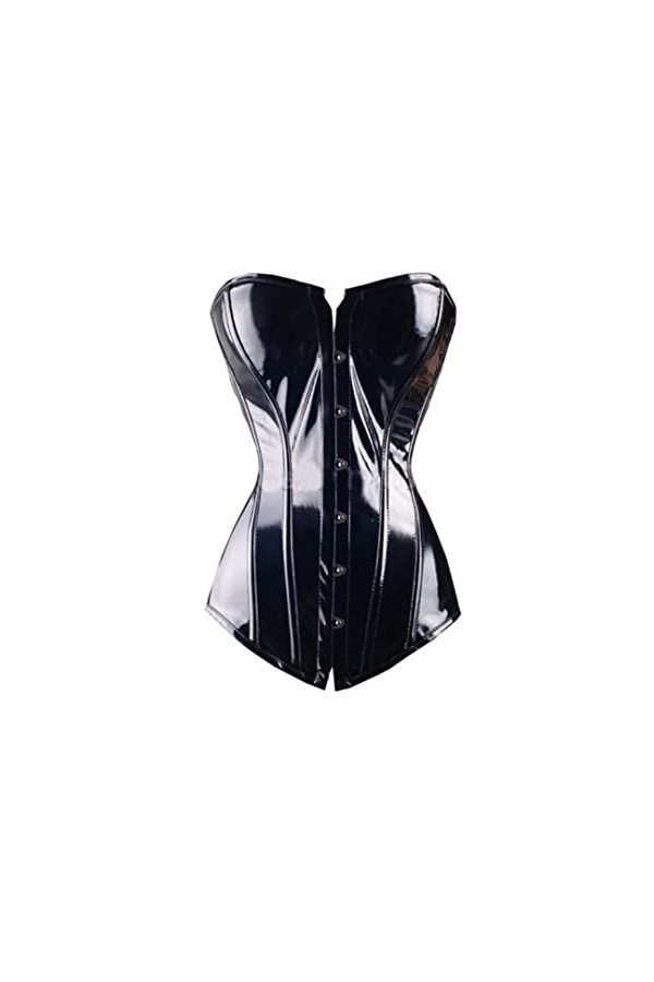 Florat 9830 M Bustiers minceur sexy en PVC Noir