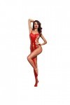 One Piece Lingerie Sensuelle Femme Costumes Exotiques-Red_One_Size