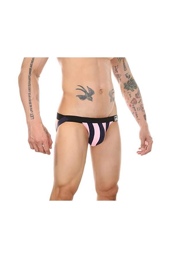 CHOUBAGUAI Culotte sexy pour homme avec string bleu Taille XL