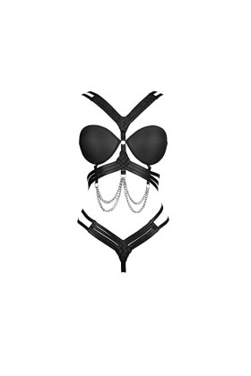 BODYCAGE Chaîne de corps Harnais de corps femme Cage à lingerie ensemble Soutien-gorge Gothique Punk Faire la fête Porte-jarr