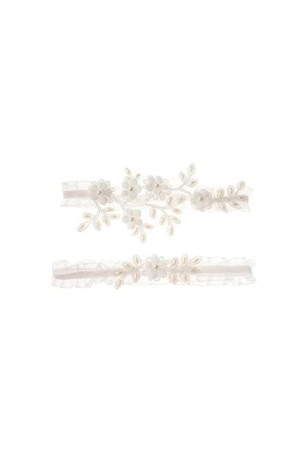 CAREEN Jarretière de mariée en Dentelle perlée, jarretière de Mariage, Bande de Jambe Extensible, jarretière de Cuisse for Da