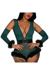 Lingerie Sexy pour Femme - Lingerie dimitation - Pyjama Sexy - Soutien-Gorge modelant Le Corps - Lingerie pour Femme Vert L