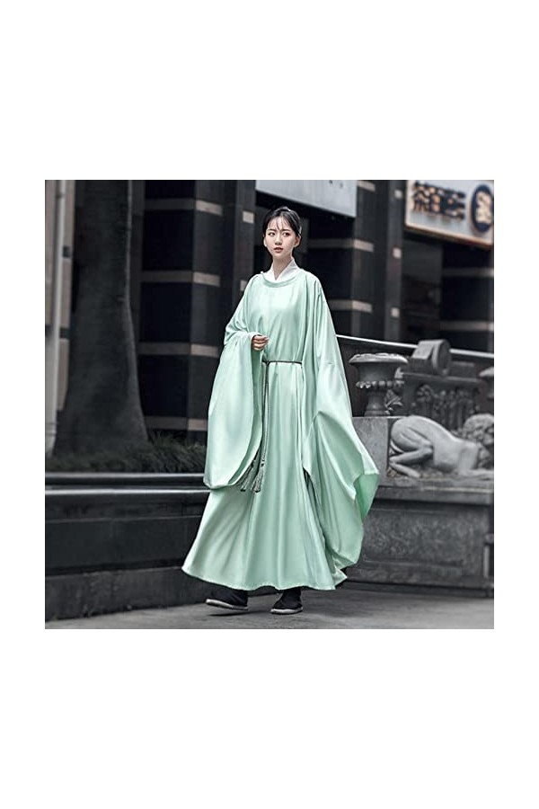 MOOCO MORNING Costume dHalloween pour couples - Rôle inversé - Bleu, vert, rouge - Costume de scène pour femme - Homme Hanfu