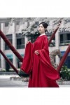 MOOCO MORNING Costume dHalloween pour couples - Rôle inversé - Bleu, vert, rouge - Costume de scène pour femme - Homme Hanfu