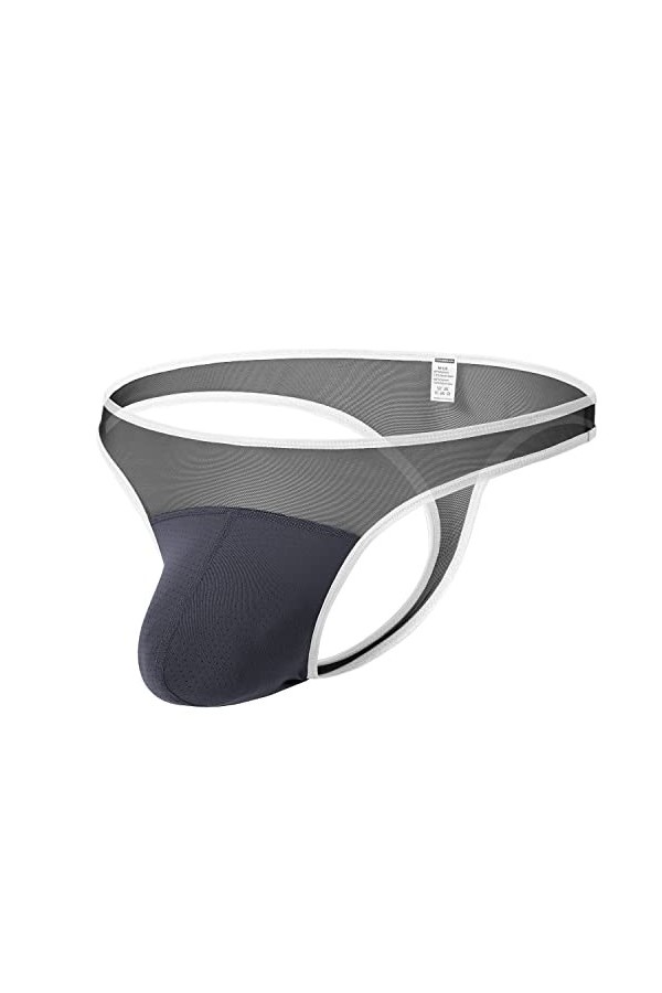BIATWOWR Sous-vêtements sexy pour homme - String avant bombé - Poche renforcée - String et cordes G - Lot de sous-vêtements p