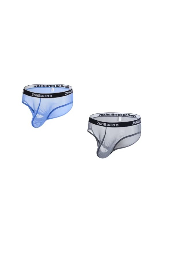 BIATWOWR Sous-vêtements sexy en maille filet pour homme - Pour homme - Taille M L XL - 2XL - 3XL, Lot de 2 : multi-A, XXL