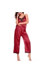 NBCSVHGPWMR Ensembles De Lingerie Femme Femmes 2Pcs Set sous-Vêtements Strap Tops Long Pant Dentelle Vêtements De Nuit Pyjama