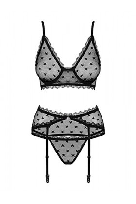 Astralya Ensemble 3 PiCes Avec Jarretelles - Imprim Toil