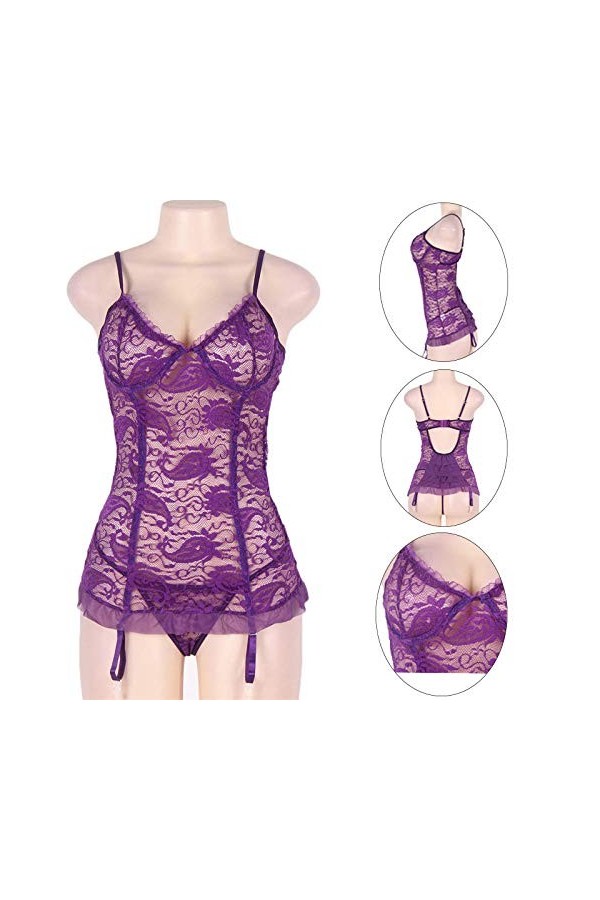 GWSFQ Ensemble De Lingerie Sexycouple De Lingerie Erotic Sexy Costume Apparel Dress Dentelle Mesh Plus Size 6XL Lingerie Sexy