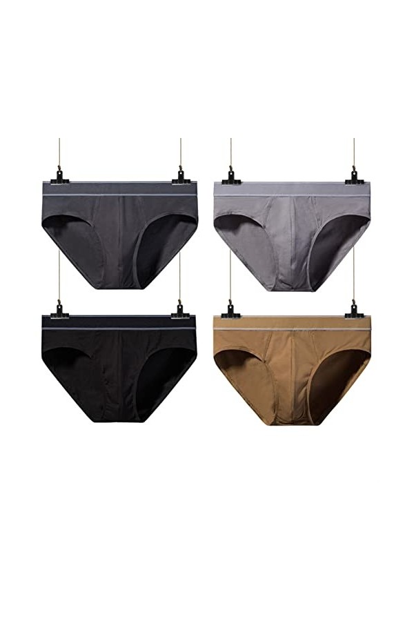 4 pcs/lot mâle imprimé Coton stéréoscopique Couture de Taille Plus Casse Color : XZFSP229A, Size : XXL 