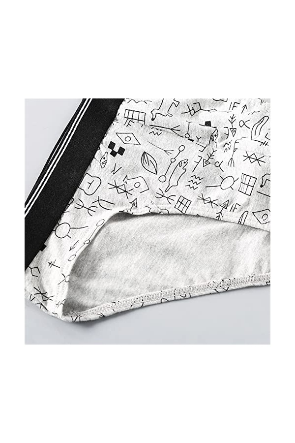 4 pcs/lot mâle imprimé Coton stéréoscopique Couture de Taille Plus Casse Color : XZFSP229A, Size : XXL 