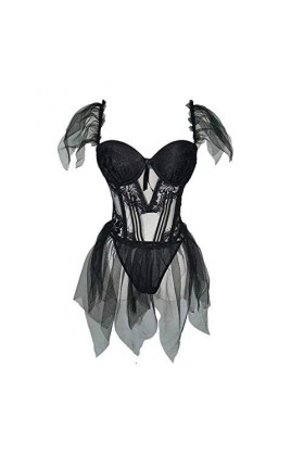 VORRIS Femme Ensemble Lingerie Erotique Pyjama Sexy, Soutien à la Poitrine, taquin Sexy, Petits Seins rassemblés, Lingerie Se