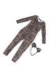 Yardenfun 1 Pc Déguisement De Chat Pour Femme Déguisement Cosplay Léopard Barboteuses Maigres Vêtements De Performance Costum