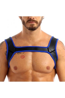 Mengsiy Sangle de Largeur dépaule en néoprène for Hommes Cordon de Serrage Protecteur Musculaire Cosplay Fantaisie Club Cost