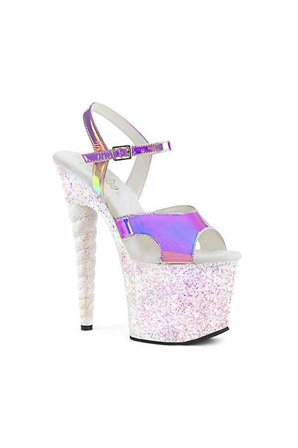 Pleaser UNICORN-711LG Purple Shifting TPU/Opal Multi Glitter UK 4 EU 37 