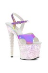 Pleaser UNICORN-711LG Purple Shifting TPU/Opal Multi Glitter UK 4 EU 37 