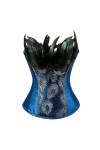 TTCI-RR Bustiers et Corsets Peacock Broderie Princesse Burlesque Overbust Corset Plumes Vêtements Body Shaper Bustier Lingeri