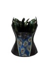 TTCI-RR Bustiers et Corsets Peacock Broderie Princesse Burlesque Overbust Corset Plumes Vêtements Body Shaper Bustier Lingeri