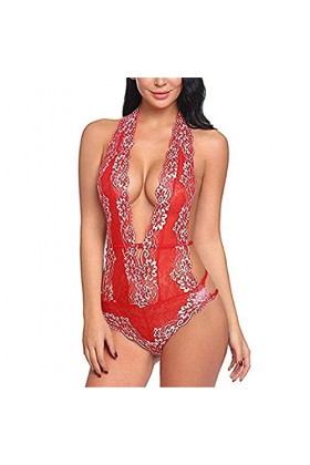 Vêtements Techniques Et Spéciaux Érotisme Sexe Et Sensualité Femmes Floral Dentelle Body Suit One Piece Col V Lingerie Body É