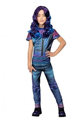 Smiffys Déguisement Disney Descendants Mal 51588M pour fille, noir et violet, taille M - 7-9 ans