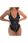 Lingerie Une pièce for Femme Soutien-Gorge Sexy Anneau de Cou et Culotte Camisole Femme de Chambre Nuisette