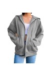 Solide Streetwear Loose Draw String Sweats Automne Hiver Épaisses Poches À Capuche Vêtements pour Femmes Plusieurs Couleurs Z