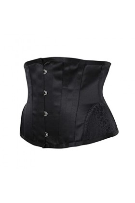 Underbust Corset Noir Femme Ceinture Plus Taille Haut Short Steel Boned Slimming Waist Corsets pour Femmes Body Shapewear