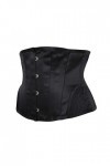 Underbust Corset Noir Femme Ceinture Plus Taille Haut Short Steel Boned Slimming Waist Corsets pour Femmes Body Shapewear
