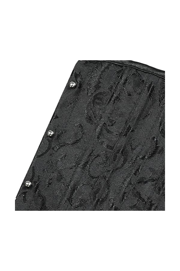 Underbust Corset Noir Femme Ceinture Plus Taille Haut Short Steel Boned Slimming Waist Corsets pour Femmes Body Shapewear