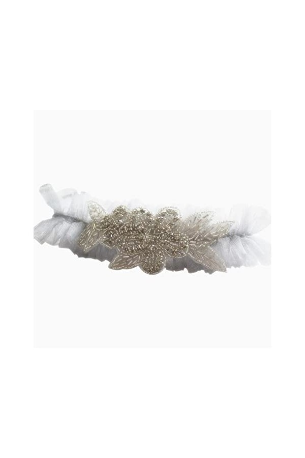 Jarretières de mariage Brodez des strass en cristal Porte-jarretelles de mariage Anneau de jarretière de jambe de cuisse de m