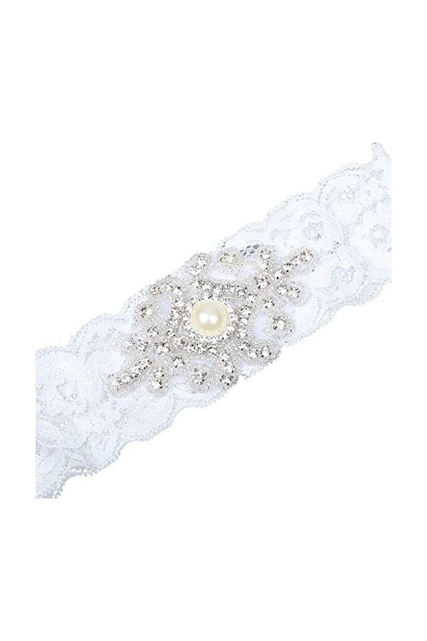 NC Cadeaux de Mariage pour la mariée jarretière, Mode Strass mariée Dentelle Accessoires de Mariage Jambe Anneau jarretière C