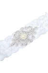 NC Cadeaux de Mariage pour la mariée jarretière, Mode Strass mariée Dentelle Accessoires de Mariage Jambe Anneau jarretière C