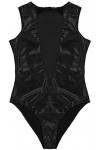 adqw Lingerie Sexy Femmes Body Erotic Teddy Lingerie Justaucorps-Noir_S