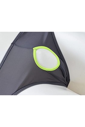 BIATWOWR Sous-vêtements sexy transparents pour homme avec pochette ouverte pour soutenir les testicules - Sous-vêtements exte