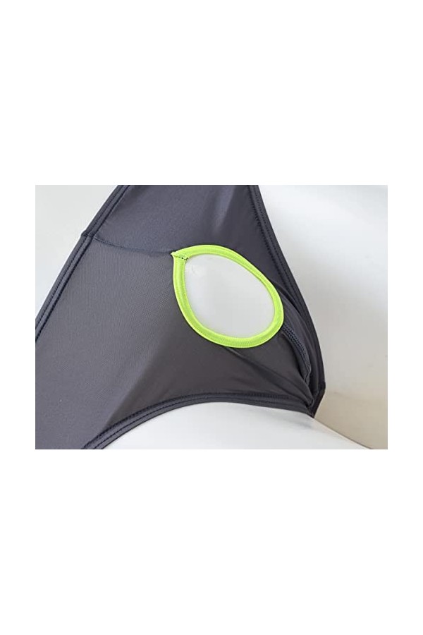 BIATWOWR Sous-vêtements sexy transparents pour homme avec pochette ouverte pour soutenir les testicules - Sous-vêtements exte
