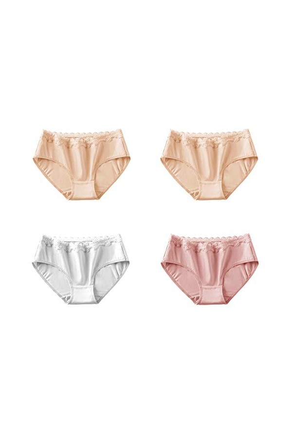 Culottes et Slips Slip Femme Comfort Knickers Lot De 4 Slips Femme Maxi Sous-VêTements En Culotte En Pur Coton Coupe Français