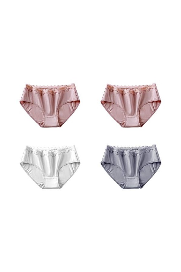 Culottes et Slips Slip Femme Comfort Knickers Lot De 4 Slips Femme Maxi Sous-VêTements En Culotte En Pur Coton Coupe Français