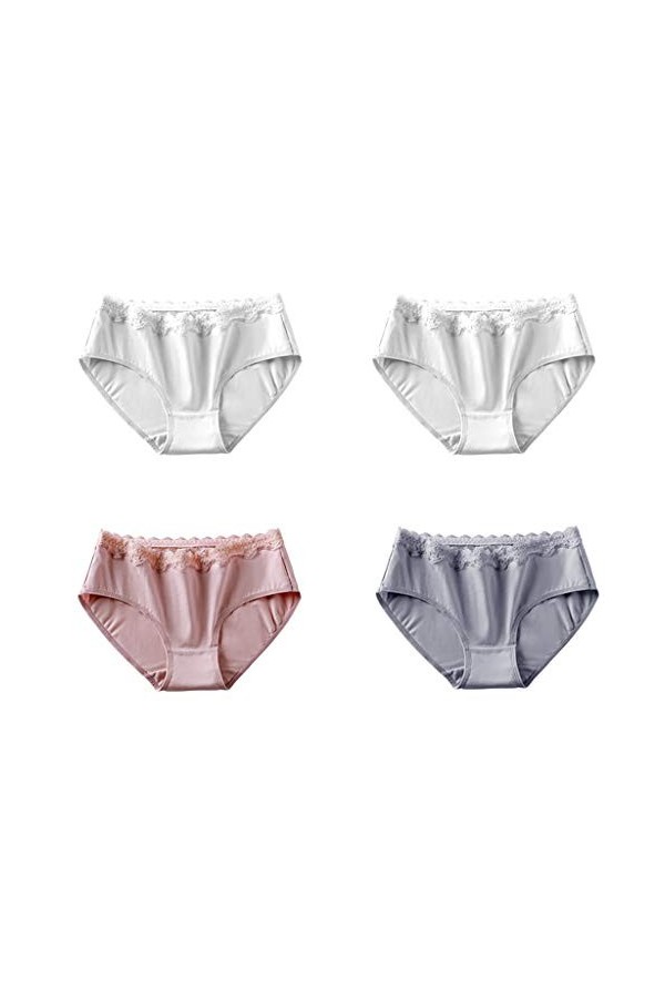 Culottes et Slips Slip Femme Comfort Knickers Lot De 4 Slips Femme Maxi Sous-VêTements En Culotte En Pur Coton Coupe Français