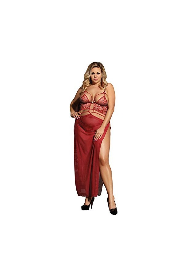N/X Erotica Y Bandage Sexy Rouge&nbsp;&nbsp;&nbsp;Erotica Plus Size-02_5XL
