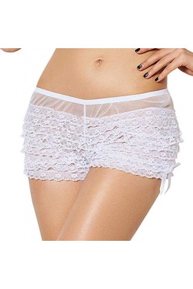 Rtyoo Déguisements Adultes Costumes Sexy Femme Lingerie Sexy Culotte en Dentelle De Tentation Sexy@Blanc_XXXL