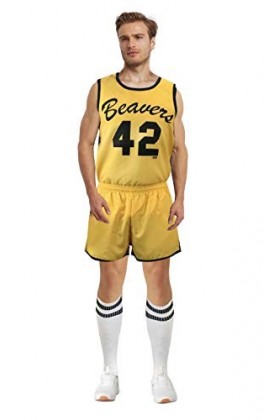 thecostumebase Beavers 42 Teen Costume Jersey + Shorts + Chaussettes Tube Chemise Jaune Loup M 