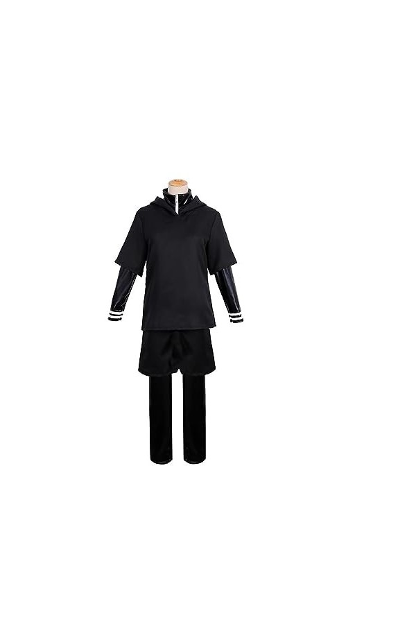 EXOTUF Costume de Cosplay Anime Kaneki Ken costume de bataille noir costume de vêtements unisexe quotidien,Set-M