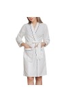 Necalisi peignoir bleu Peignoir en Microfibre Peignoir pour Femme en Molleton de Corail Doux Chemise de Nuit pour Femme avec 